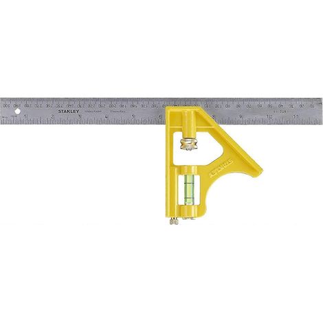Équerre combinée moulée sous pression 2-46-028 30 cm - 360° - Corps moulé sous pression - 3 faces usinées - Plus robuste et durable - Lame revêtue - Anticorrosion (1/5)