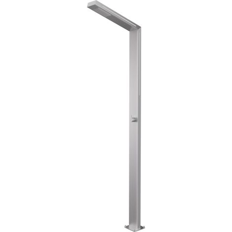 IMEX Ducha de piscina en acero 316 con luz SENSE disenada para exteriores resistente al viento y a la corrosión equipada con grifo monomando de 2 vías y difusor antical modelo IMEX-GPS016-AC