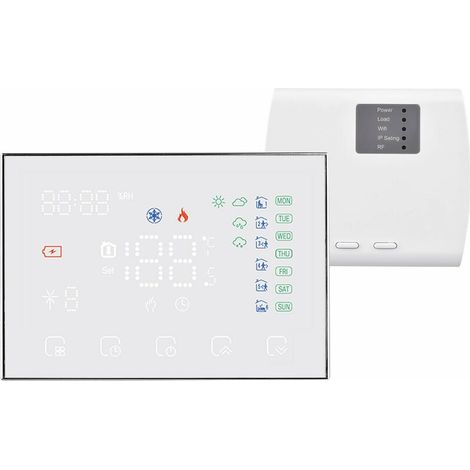 Thermostat numérique intelligent WiFi programmable Contrôleur de température ambiante avec écran tactile LED Remplacement de la connexion WiFi pour Google Home Alexa Home Market Usine École Bureau Hôt (1/5)