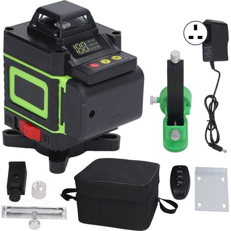Niveau laser à ligne manuel auto-nivelant précis, outil de mesure à longue portée, alimentation 100-240V avec prise UK, pour chantier et bricolage. (1/5)