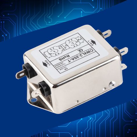 Borne de filtrage EMI pour ligne électrique 115 V/250 V 20 A 50/60 Hz CW4L2-20A T (1/5)