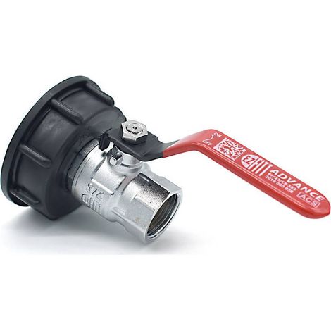 Raccord S60x6 avec robinet en laiton à boisseau sphérique sortie femelle 3/4'' (1/5)
