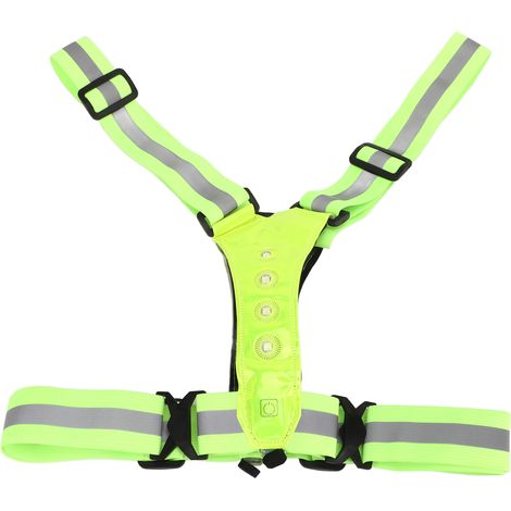 Gilet réfléchissant LED haute visibilité, respirant, imperméable et rechargeable par USB, idéal pour la course à pied, le cyclisme et les sports de plein air. (1/5)