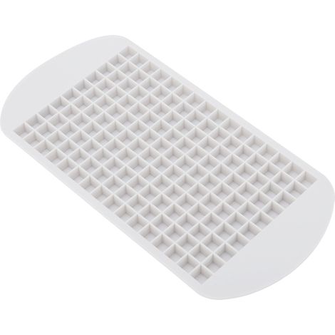 Quadratische, flexible Mini-Eiswürfelform aus 160 Fächern aus hitzebeständigem Silikon für Zuhause und Restaurant (weiß) (1/5)