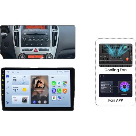Radio para coche, tamaño de pantalla, soporte multimedia, compatible con KIA CEED 2007-2012, PX1 (2 GB 64 GB)A (1/2)