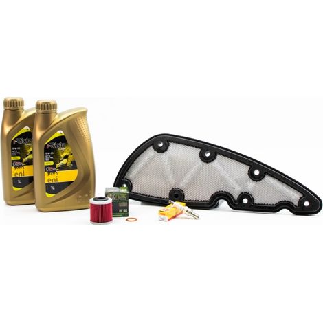 Kit Révision Filtres Bougies pour PIAGGIO Beverly 350 ie Sport Touring ABS de 2012 à 2016 - ENI I-RIDE SCOOTER 15w50 2L