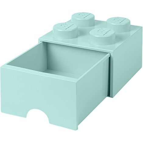 Cassettiera Mattoncino Lego 4 Bottoni, 1 Cassetto, Cassa Portaoggetti Impilabile, 4.7 L (1/5)