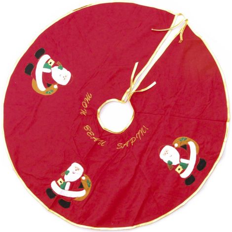 Tannenbaumteppich aus rotem Filz D90cm - Atmosphera créateur d'intérieur
