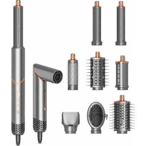 Brosse soufflante 8-en-1 pliable, sèche-cheveux, boucleur et lisseur, 110 V US (1/5)