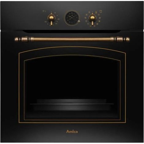 Amica ED17319B Retro Multifunktionsofen Schwarz 77 Liter