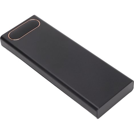 Boîtier de Batterie Portable 22.5W 10x18650 sans Soudure avec Affichage LCD - Kit Power Bank Noir (1/5)