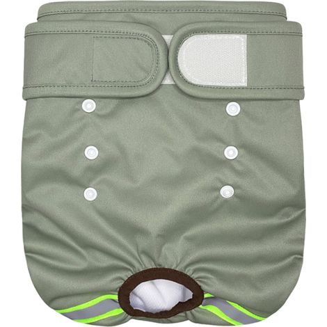 1 culotte physiologique pour chienne, réutilisable, ultra-absorbante, avec bande auto-agrippante et poche anti-fuites, pour chaleurs ou incontinence (1/5)