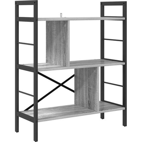 Libreria Armadio per Libri Grigio Sonoma 75 x 30 x 91 cm Legno multistrato (1/5)