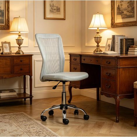Ergonomischer Bürostuhl ohne Armlehnen, 360° drehbar, höhenverstellbar, grau HAVRYA (1/5)