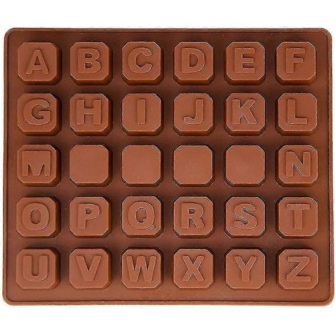 Moule en silicone avec lettres de l'alphabet, moule à pralines, moule à chocolat (1/5)
