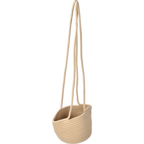 Hängender Blumenkorb, gewebter Korb, hängender Blumentopf, Pflanzenaufbewahrungsbehälter für Pflanzen, Gemüse, Obst, Kosmetik, Spielzeug (1/5)