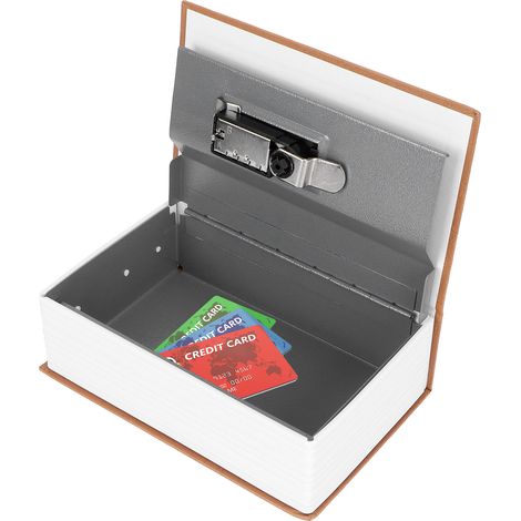 Livre coffre-fort boîte de rangement dictionnaire argent Coines avec serrure à combinaison de sécurité pour un usage domestique (1/5)