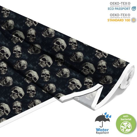 TISSUS DÉCORATIFS D'EXTÉRIEUR OXFORD - Motif Crâne I DX4385 (1/5)