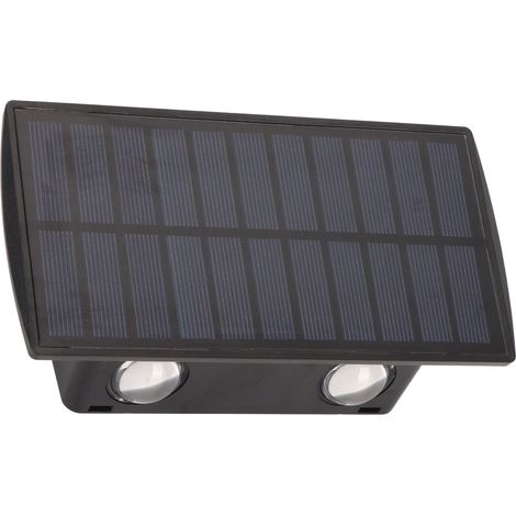 Solarleuchten für den Außenbereich, IP67 wasserdicht, 4 LEDs, Solar-Zaunleuchten, schwenkbar, Solar-Wandleuchten für Garten, Terrasse und Veranda, warmes Licht (1/5)