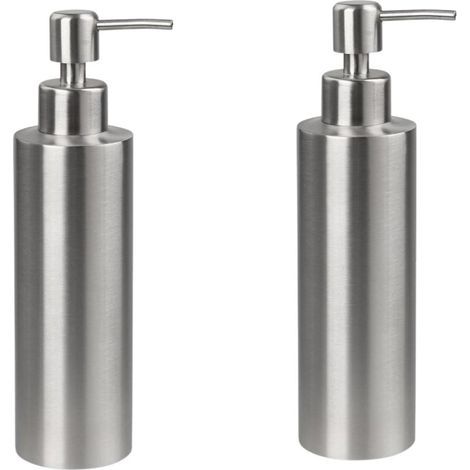 Ensemble de 2 Distributeurs de savon moderne gris 20,5 cm Fackelmann Tecno (1/4)