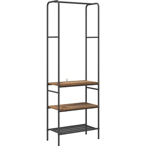 Cintre vintage en bois, dimensions : 60 x 30 x 171 cm, en bois composite. (1/5)
