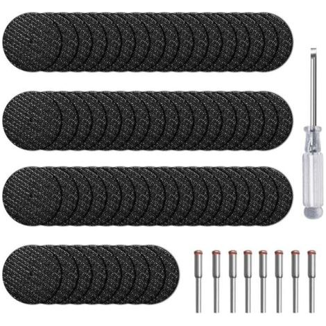 60 Trennscheiben für Dremel – Mini-Metalltrennscheiben – Zubehör für Rotationswerkzeuge – Inklusive 8 x 3-mm-Dornen – Vielseitig und präzise