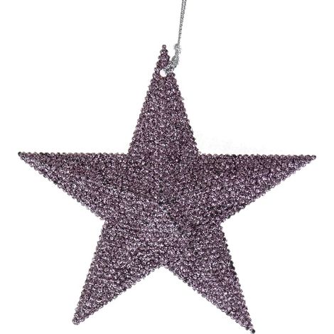 Kaemingk Bruchfester Weihnachtssternanhänger Lilac lila mit Glitter Ø 10,5 cm