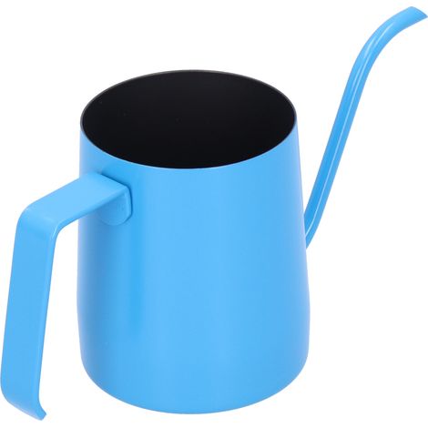 350-ml-Kaffeekessel, Edelstahl, feiner Ausguss, manuelles Ausgießen, handgefertigt, für den Hausgebrauch, blau (1/5)