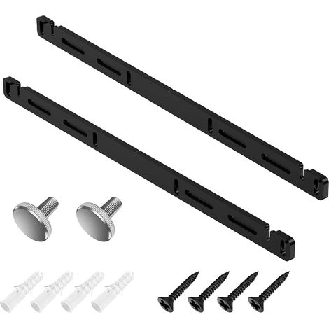 Lot De 2 Supports Muraux Compatibles Avec Les Haut-Parleurs Sony Arc Home Cinéma Sonos Arc - Matériau Acrylique - Accessoires Sonos Arc - Noir (1/5)