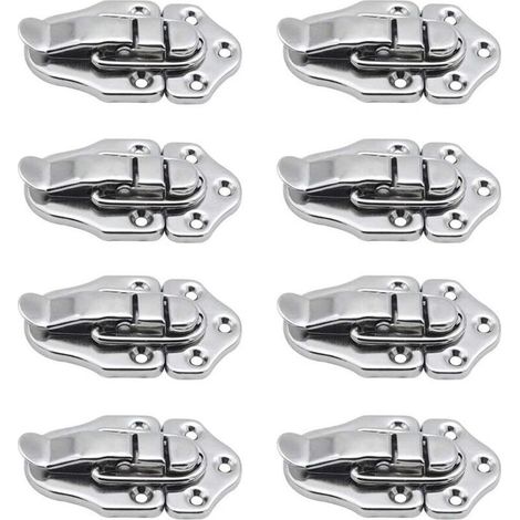 8 Fermoir à bascule loquets Verrou à bascule Fermeture a Levier Fermeture pour coffret à bijoux Coffrets Cadeaux Coffre à Outils valise et Coffre - Argent (1/5)