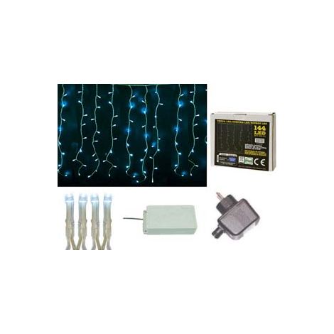 TENDA 144 LED BIANCO FREDDO PER ESTERNO CON GIOCO LUCI  mt.3 x 1,0