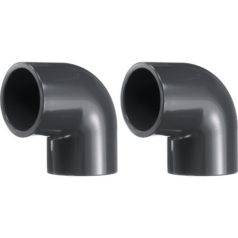 2pcs Coude À 90 Degrés Raccord PVC 1-1/2" 2 Voies Connecteur D'angle PVC Meuble Sortie Latérale Pour Égout Plomberie Tuyau De Drainage Alimentation En Eau (1/5)