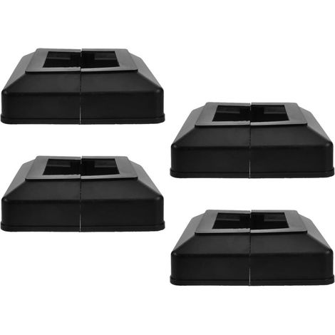 Embouts de poteau carrés SEWACC 60 x mm, cache-base en plastique (1/5)