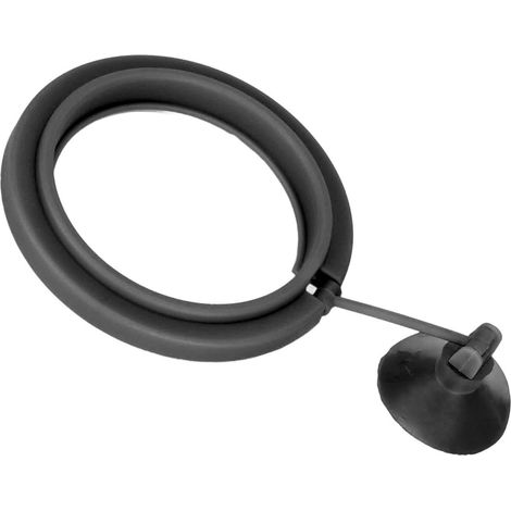 Anneau distributeur de nourriture flottant en plastique pour aquarium, avec ventouse puissante, pour distribuer des aliments en flocons (noir). (1/5)