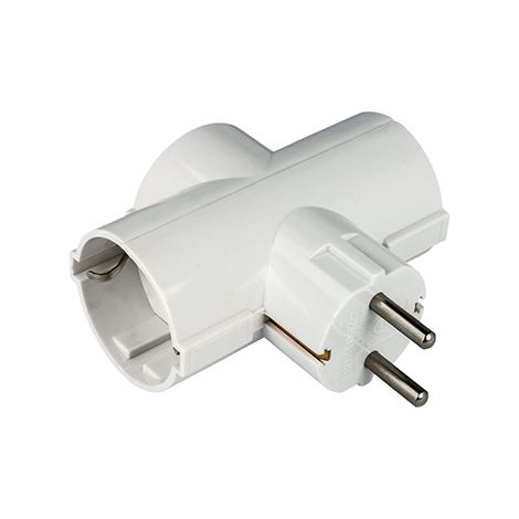 Ladrón de enchufe NIMO Schuko 16A 250V Blanco