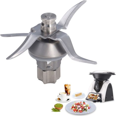 Capuchon de rechange pour lames rotatives du mixeur Vorwerk Thermomix TM6, couvercle étanche tout acier + tête de lame en aluminium. (1/5)