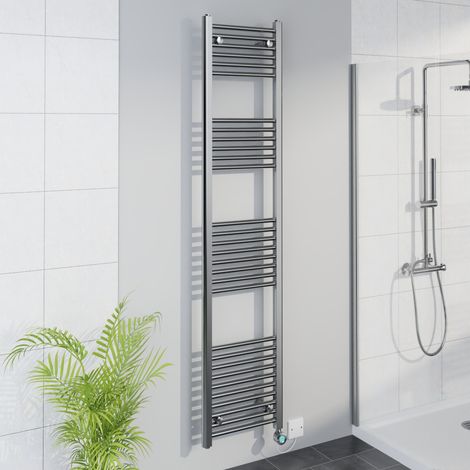 WiFi Thermostatic Straight Towel Rail Timer Chrome 1800x400mm (1/5)