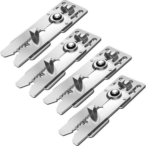 Connettore per divano - Connettore per mobili - Fissaggio per divano - Morsetto regolabile - Set da 4 - Argento (1/5)