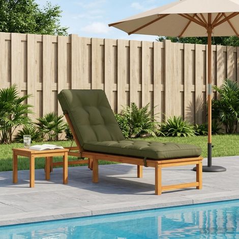 vidaXL Coussin de transat VIANEN 100 % polyester Vert olive (1/5)