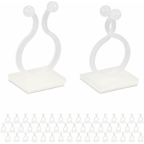 Clip per piante -Autoadesive -240 pezzi per confezione -Montaggio a parete -Diametro 2 cm -Clip per piante (1/5)