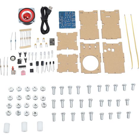 Kit de haut-parleurs Bluetooth à monter soi-même, son électronique, projet stéréo domestique pour la pratique du soudage, pièces de rechange pour l'éducation scolaire (1/5)