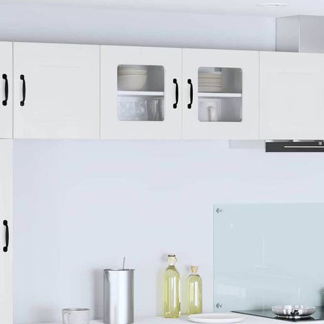 vidaXL Dishwasher Panel Kalmar High Gloss White 80 x 31 x 40 cm