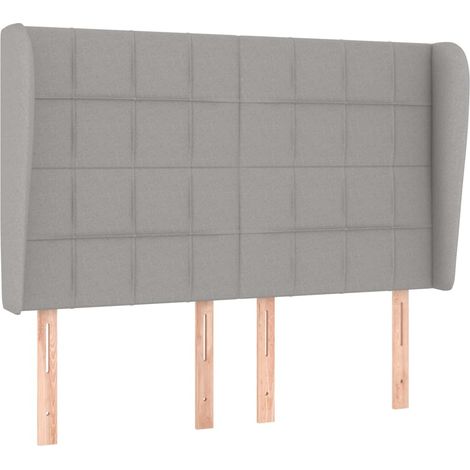 Maison Exclusive - Testiera ad Orecchio Grigio Chiaro 147x23x118/128 cm in Tessuto (1/5)