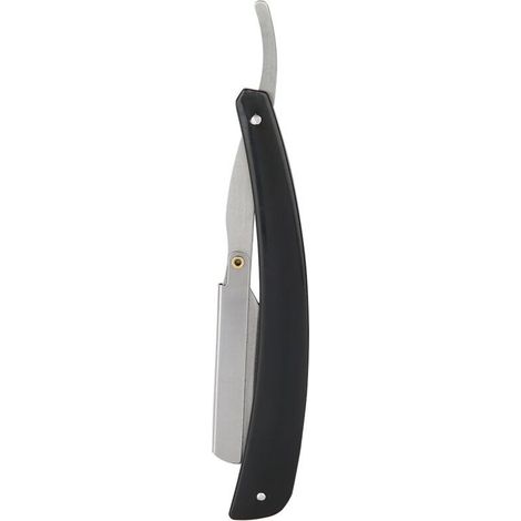 Rasoir de Barbier en Acier Carbone, Coupe-Choux Pliant Professionnel pour Salon (1/5)