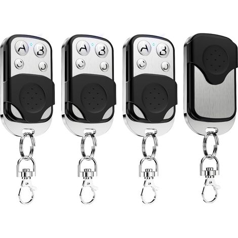 4 Pièces Telecommande Universelle Portail 433,92 MHz Copie Télécommande Garage Sans Fil à 4 Boutons,Duplicateur Porte de Garage Telecommande Porte Clés,Bip Portail Coulissant pour Voiture de Garage (1/5)