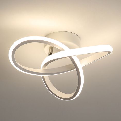 COMELY Moderna plafoniera LED in alluminio, 22W 2475LM, 4500K Lampada da soffitto bianca per cucina, soggiorno, camera da letto, Dia 24CM