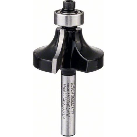 Fraise à arrondir, 1/4 de pouce, R1 9,5 mm, D 31,8 mm, L 16,2 mm, G 57 mm (1/4)