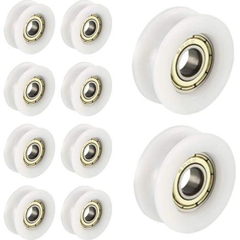 10 PCS U Nylon en Plastique intgr 608 roulements Billes de Gorge 6 30 10mm Poulie de Guidage (1/4)