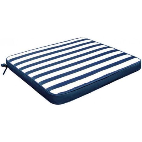 Cuscino Real Seduta 39x39x4 cm in Poliestere Blu