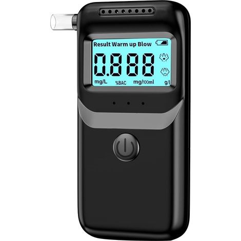 Alcolmetro elettronico, alcolometro personale, etilometro portatile con display LCD digitale blu, per il tuo professionista
